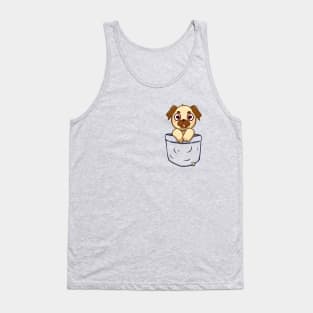 Pocket cute Pug Tank Top